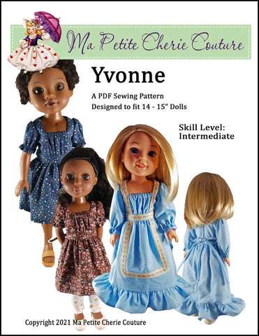 Mon Petite Cherie Couture WellieWishers Yvonne 14-15" Doll Clothes Pattern larougetdelisle