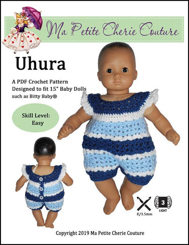 Mon Petite Cherie Couture Bitty Baby/Twin Uhura Crochet Pattern larougetdelisle