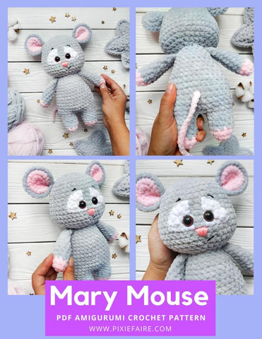 Plushico Amigurumi Mary Mouse Amigurumi Crochet Pattern larougetdelisle