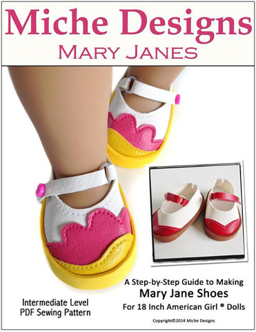 Miche Designs Shoes Mary Janes 18" Doll Shoes larougetdelisle
