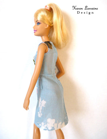 Karen Lorraine Design Barbie Meadow Dress for 9" - 12" Fashion Dolls larougetdelisle
