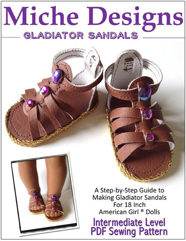 Miche Designs Shoes Gladiator Sandals 18" Doll Shoes larougetdelisle
