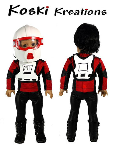 Koski Kreations 18 Inch Modern Motocross / ATV Gear Bundle 18" Doll Clothes Pattern larougetdelisle