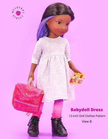 123 Mulberry Street Siblies Babydoll Dress Pattern For 12" Siblies Dolls larougetdelisle