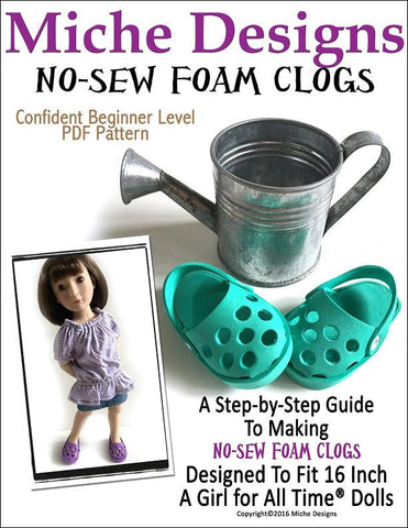 Miche Designs A Girl For All Time No-Sew Foam Clogs for AGAT Dolls larougetdelisle