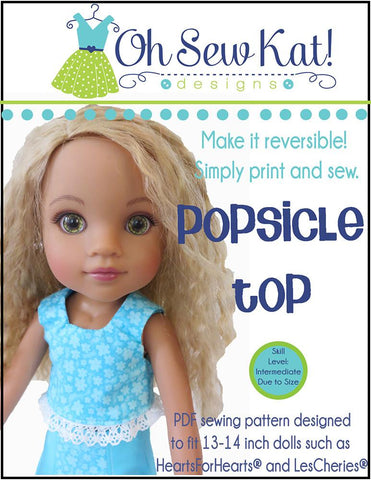 Oh Sew Kat H4H/Les Cheries Popsicle Top Pattern for Les Cheries and Hearts for Hearts Girls Dolls larougetdelisle
