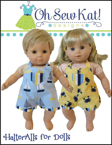 Oh Sew Kat Bitty Baby/Twin HalterAlls for Dolls 15" Baby Doll Clothes larougetdelisle