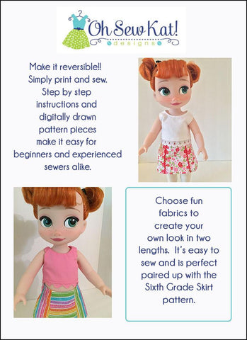 Oh Sew Kat Disney Doll Popsicle Top Pattern For Disney Animator Dolls larougetdelisle