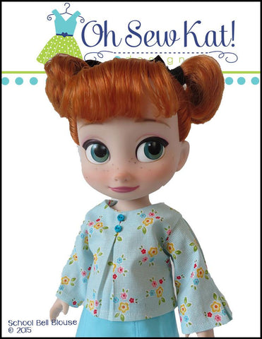 Oh Sew Kat Disney Doll School Bell Blouse Pattern for Disney Animator Dolls larougetdelisle