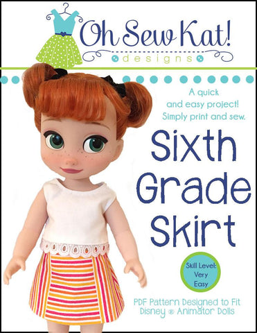 Oh Sew Kat Disney Doll Sixth Grade Skirt Pattern For Disney Animator Dolls larougetdelisle