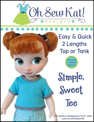 Oh Sew Kat Disney Doll Simple, Sweet Tee for Disney Animators' Dolls larougetdelisle
