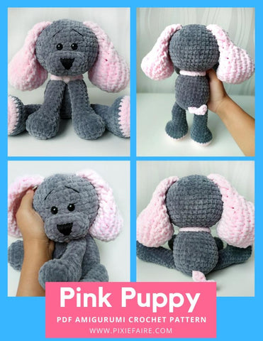 Plushico Amigurumi Pink Puppy Amigurumi Crochet Pattern larougetdelisle