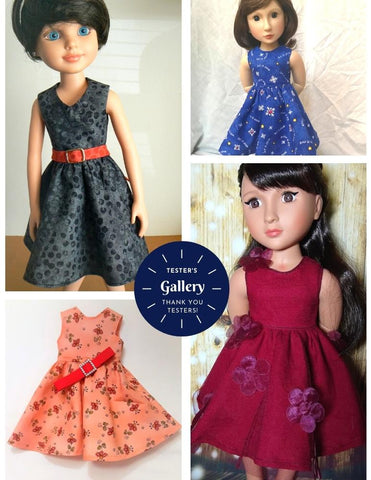 123 Mulberry Street A Girl For All Time Summer Twirl Dress Pattern For 16" A Girl For All Time Dolls larougetdelisle