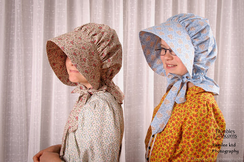 Thimbles and Acorns Girls Prairie Rose Bonnet for Girls and Women larougetdelisle