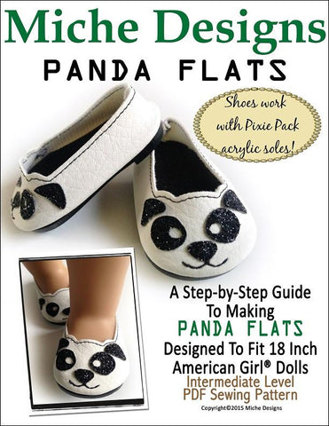Miche Designs Shoes Panda Flats 18" Doll Shoes larougetdelisle