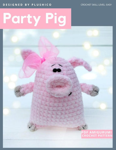 Plushico Amigurumi Party Pig Amigurumi Crochet Pattern larougetdelisle