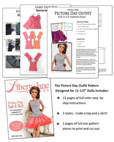 Liberty Jane Barbie Picture Day Skirt & Tank for 11-1/2" Fashion Dolls larougetdelisle