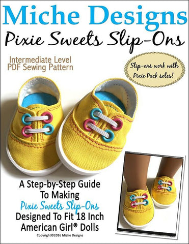 Miche Designs Shoes Pixie Sweets Slip-Ons 18" Doll Shoes larougetdelisle