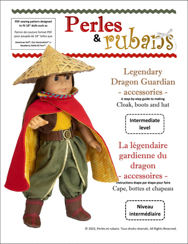 Perles & Rubans 18 Inch Modern Legendary Dragon Guardian Accessories 18" Doll Clothes Pattern larougetdelisle