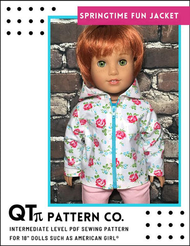 QTπ Pattern Co 18 Inch Modern Springtime Fun Jacket 18" Dolls larougetdelisle