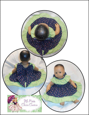 Mon Petite Cherie Couture Bitty Baby/Twin Quelita Dress and Romper 15" Baby Doll Clothes Pattern larougetdelisle