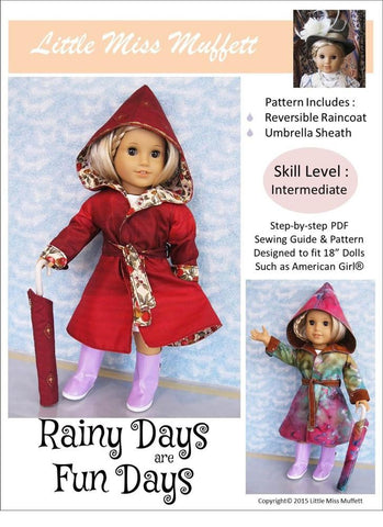 Little Miss Muffett 18 Inch Modern Rainy Days Are Fun Days 18" Doll Clothes larougetdelisle