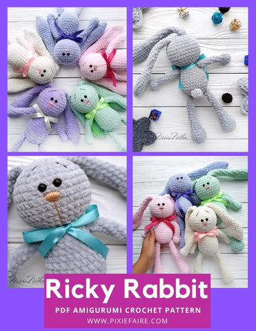 Plushico Amigurumi Ricky Rabbit Amigurumi Crochet Pattern larougetdelisle