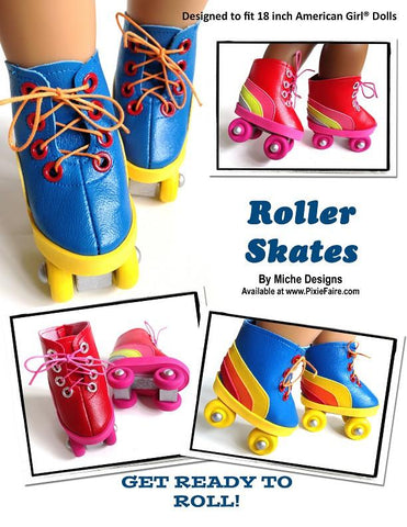 Miche Designs Shoes Roller Skates 18" Doll Shoes larougetdelisle