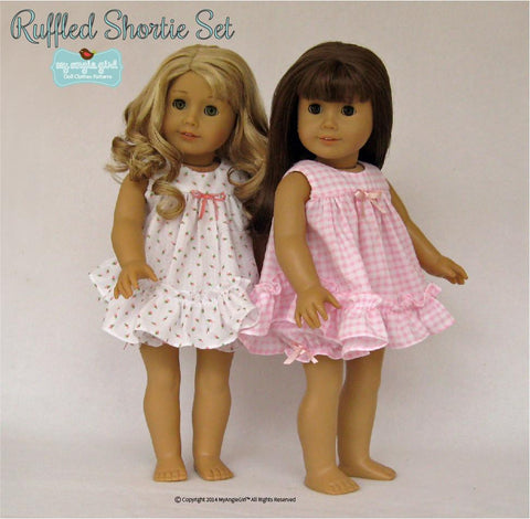 My Angie Girl 18 Inch Modern Ruffled Shortie Set 18" Doll Clothes larougetdelisle