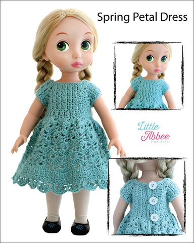 Little Abbee Disney Animator Spring Petal Dress Crochet Pattern for Disney Animators' Dolls larougetdelisle