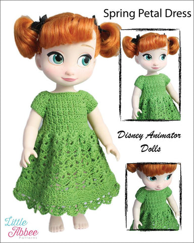 Little Abbee Disney Animator Spring Petal Dress Crochet Pattern for Disney Animators' Dolls larougetdelisle