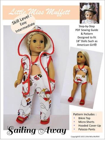 Little Miss Muffett 18 Inch Modern Sailing Away 18" Doll Clothes larougetdelisle