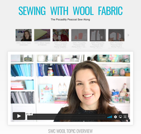 SWC Classes Sewing With Wool Fabrics & Piccadilly Peacoat Sew Along Master Class Video Course larougetdelisle