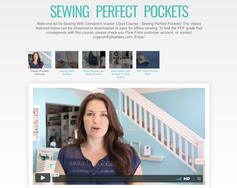 SWC Classes Sewing Perfect Pockets - Master Class Video Course larougetdelisle