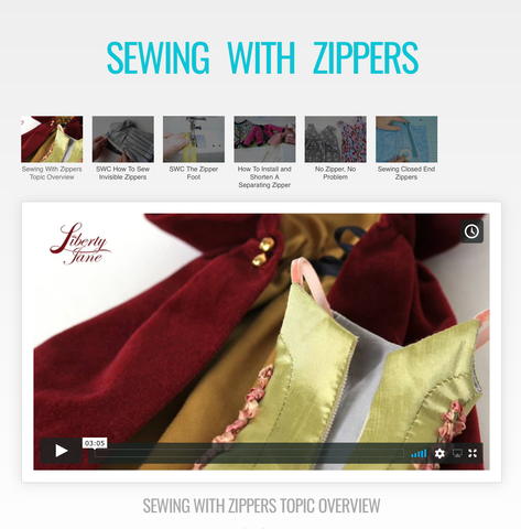 SWC Classes Sewing With Zippers - Master Class Video Course larougetdelisle
