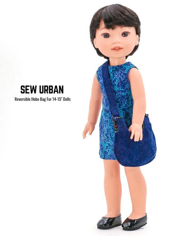 Sew Urban WellieWishers Reversible Hobo Bag 14-15" Doll Accessories larougetdelisle