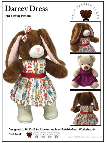 Best Dressed Bears Build-A-Bear Darcey Dress Pattern for Build-A-Bear Dolls larougetdelisle