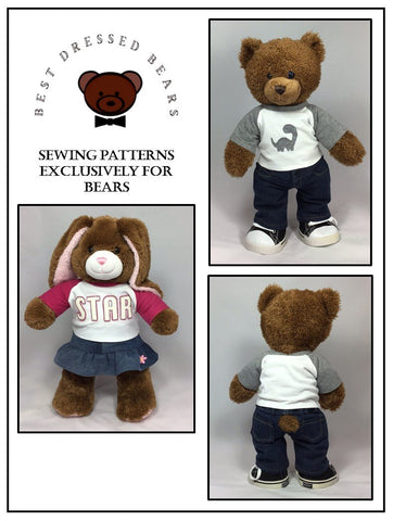 Best Dressed Bears Build-A-Bear The Taylor Tee Pattern for Build-A-Bear Dolls larougetdelisle