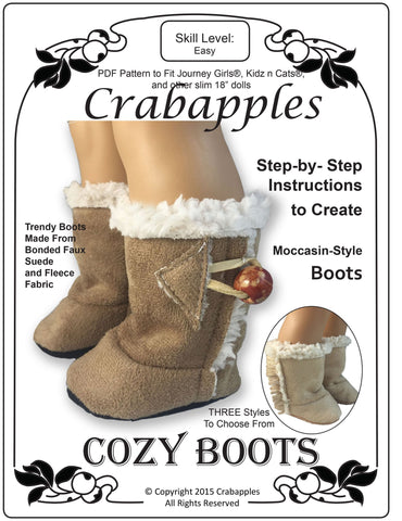 Crabapples Journey Girl Cozy Boots Pattern for Journey Girls and Kidz N Cats Dolls larougetdelisle