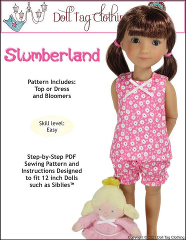 Doll Tag Clothing Siblies Slumberland Pattern for 12" Siblies Dolls larougetdelisle