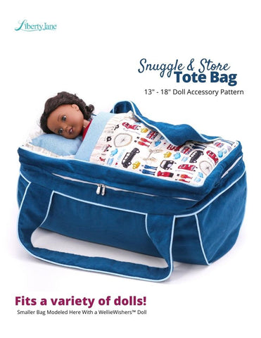 Liberty Jane Bitty Baby/Twin Snuggle & Store Tote Bag 13" - 18" Doll Accessory Pattern larougetdelisle