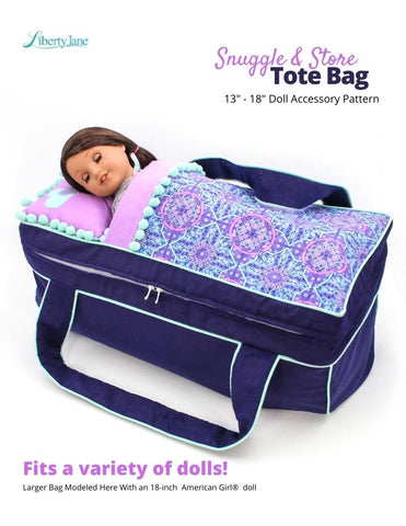 Liberty Jane Bitty Baby/Twin Snuggle & Store Tote Bag 13" - 18" Doll Accessory Pattern larougetdelisle