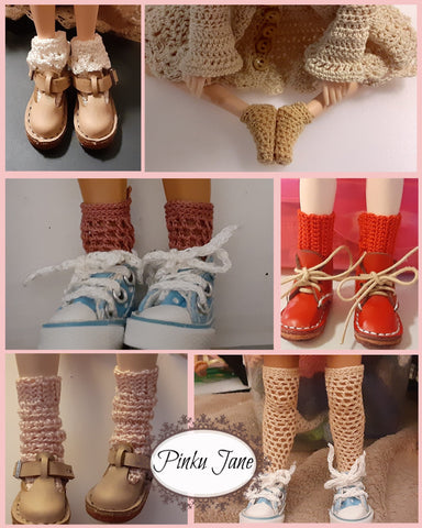 Pinku Jane Blythe/Pullip Sock Wardrobe Crochet Pattern For 12" Blythe Dolls larougetdelisle