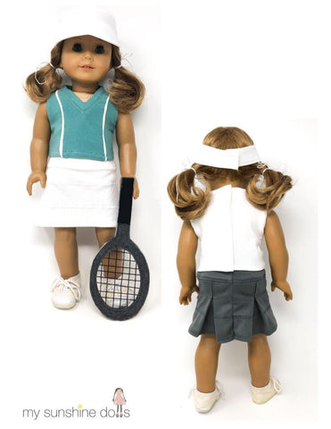 My Sunshine Dolls 18 Inch Modern Sporty Tennis Gal 18" Doll Clothes Pattern larougetdelisle