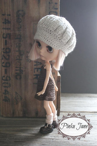 Pinku Jane Blythe/Pullip Strappy Crochet Dress Pattern For 12" Blythe Dolls larougetdelisle