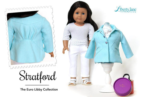 Liberty Jane 18 Inch Modern Stratford Swing Coat 18" Doll Clothes Pattern larougetdelisle