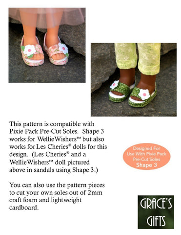 Grace's Gifts WellieWishers Sweet Sandals for 13-14.5" Dolls larougetdelisle