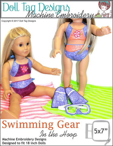Doll Tag Clothing Machine Embroidery Design Swimming Gear Machine Embroidery Designs larougetdelisle