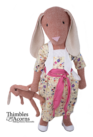 Thimbles and Acorns Cloth doll Rabbit Doll 18" Cloth Doll Pattern larougetdelisle