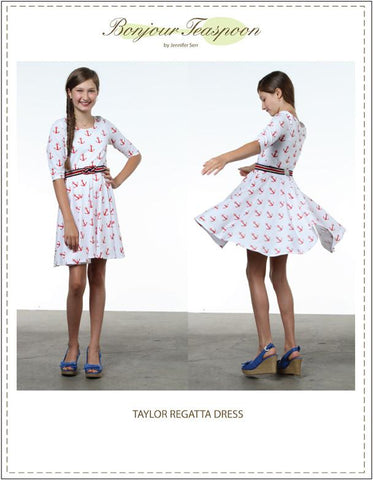 Bonjour Teaspoon Girls Taylor Regatta Dress Pattern for Girls larougetdelisle